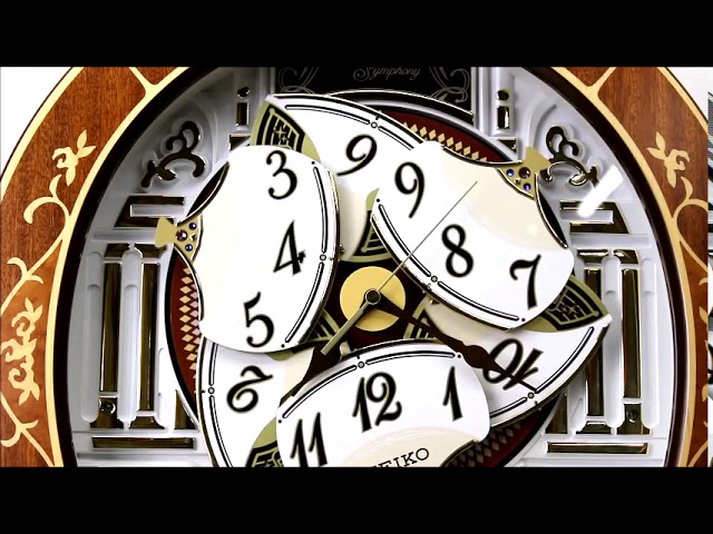 セイコー からくり時計 メロディ全39曲 バラの象嵌仕上げ RE580B SEIKO