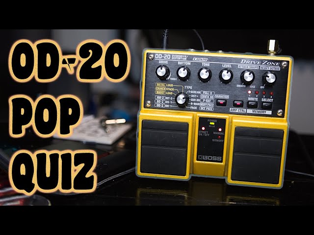 Boss OD-20 Drive Zone - Pop Quiz, Hotshot - YouTube