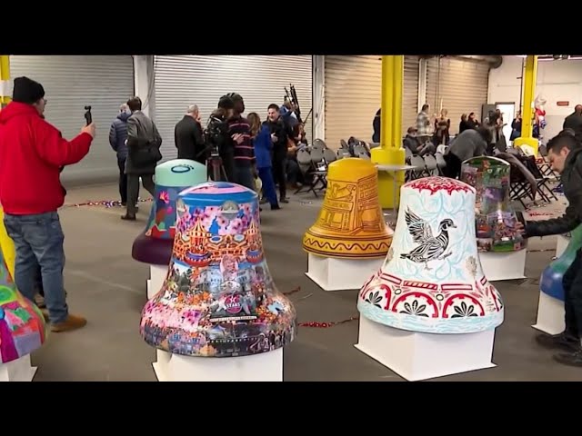 24 decorated replicas of the Liberty Bell ready to shine in