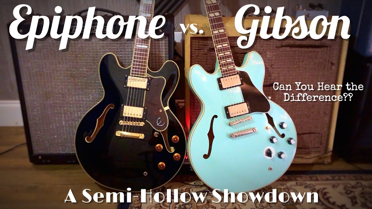 Epiphone Sheraton II vs Gibson ES-345 - YouTube