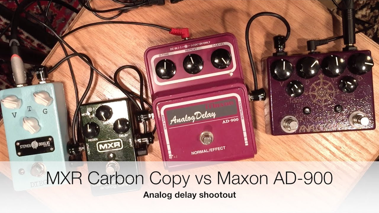 MXR Carbon Copy vs Maxon AD900 Analog Delay comparison - YouTube