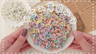 作業動画】レジン封入用のかすみ草を染めてドライフラワーを作る