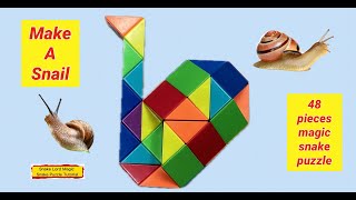 Make A Snail - 48 Pieces Magic Snake Puzzle