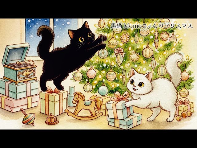 🎄 黒猫momoちゃんのクリスマス【Christmas Music Box Pop × Nostalgic