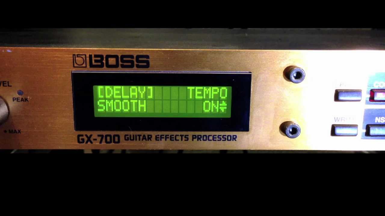 Boss GX-700 Multi Effects Processor Delay - YouTube