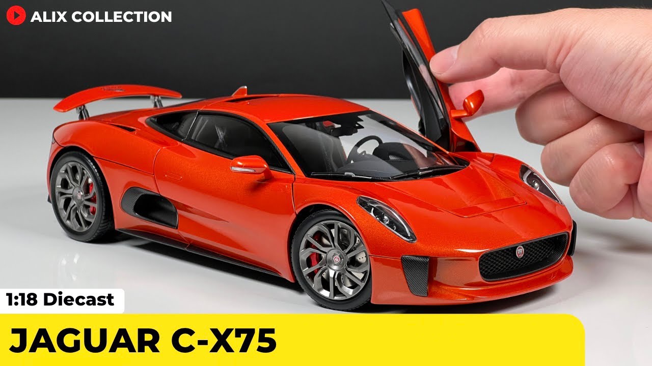 Unboxing of Jaguar C-X75 1:18 Diecast Model Car by Almost Real (4K