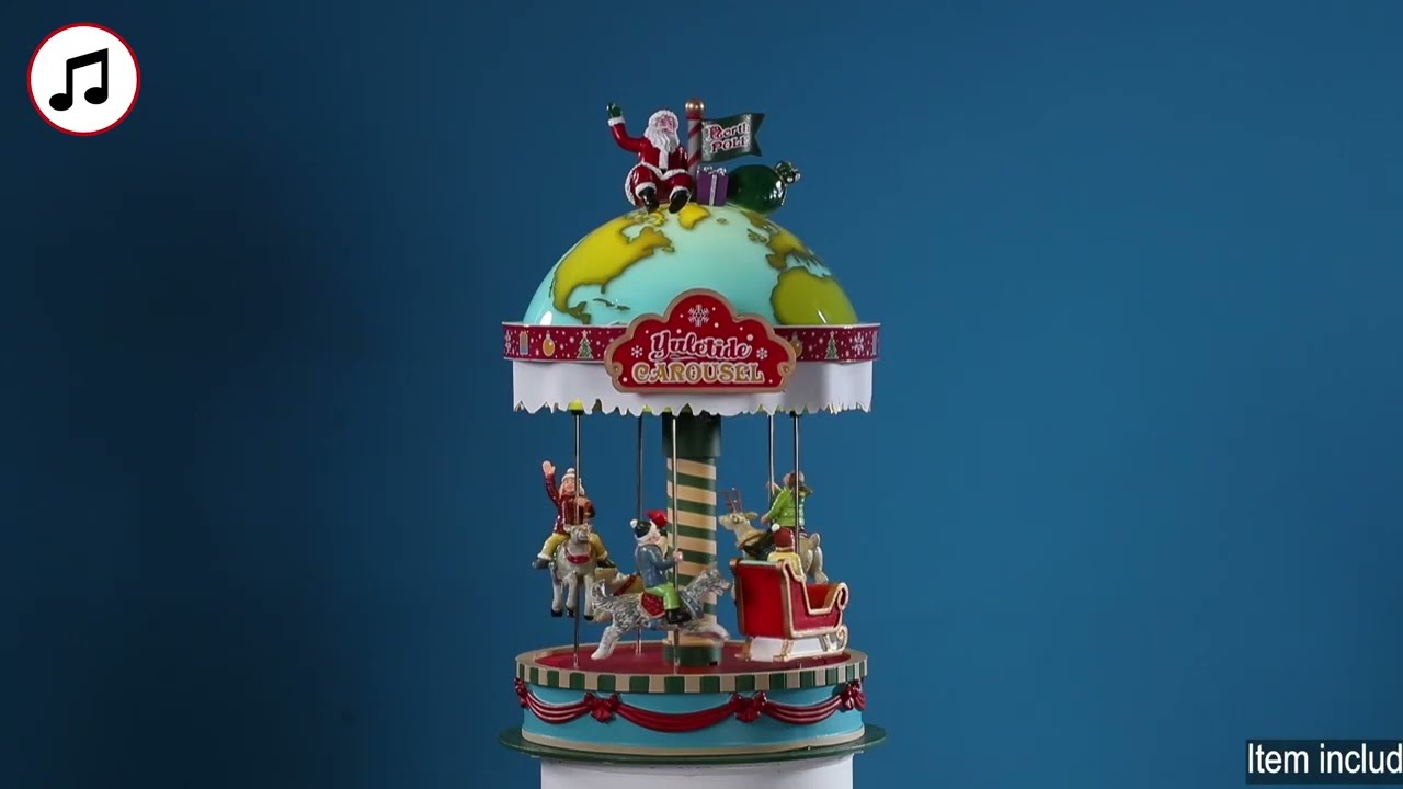 Lemax Sights & Sounds - Christmas Cheer Carousel | Village de Noël