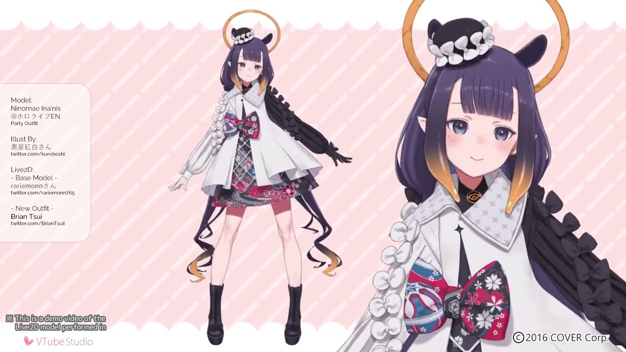 VTuber】Ninomae Ina'nis 一伊那尓栖 Party Outfit【Hololive EN