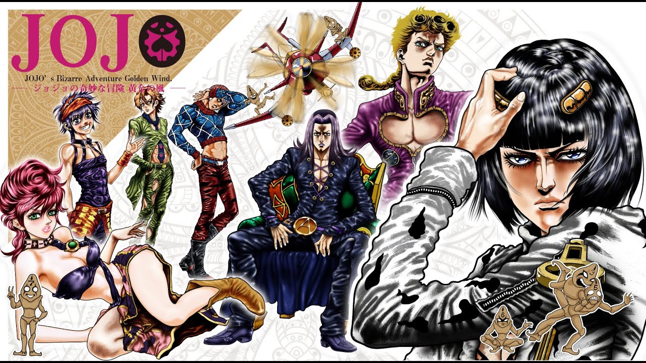 ジョジョの奇妙な冒険 黄金の風 スタンド 手描き イラスト (デジタル化