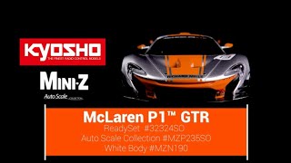 MINI-Z RWD McLaren P1™ GTR Silver/Orange Readyset RTR 32324SO