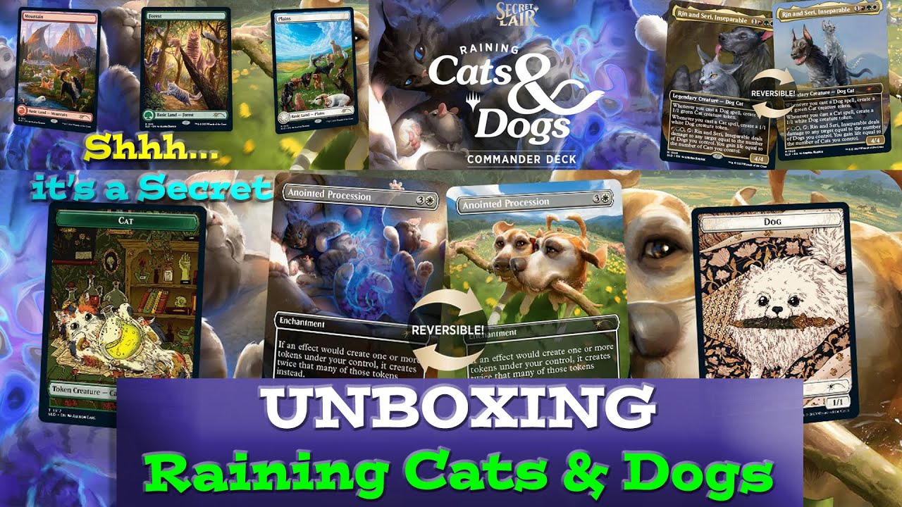 UNBOXING Raining Cats and Dogs Secret Lair Commander Deck - YouTube