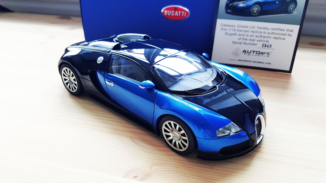 Bugatti EB 16.4 Veyron (Black/Blue Metallic) 1:18 AUTOart - YouTube