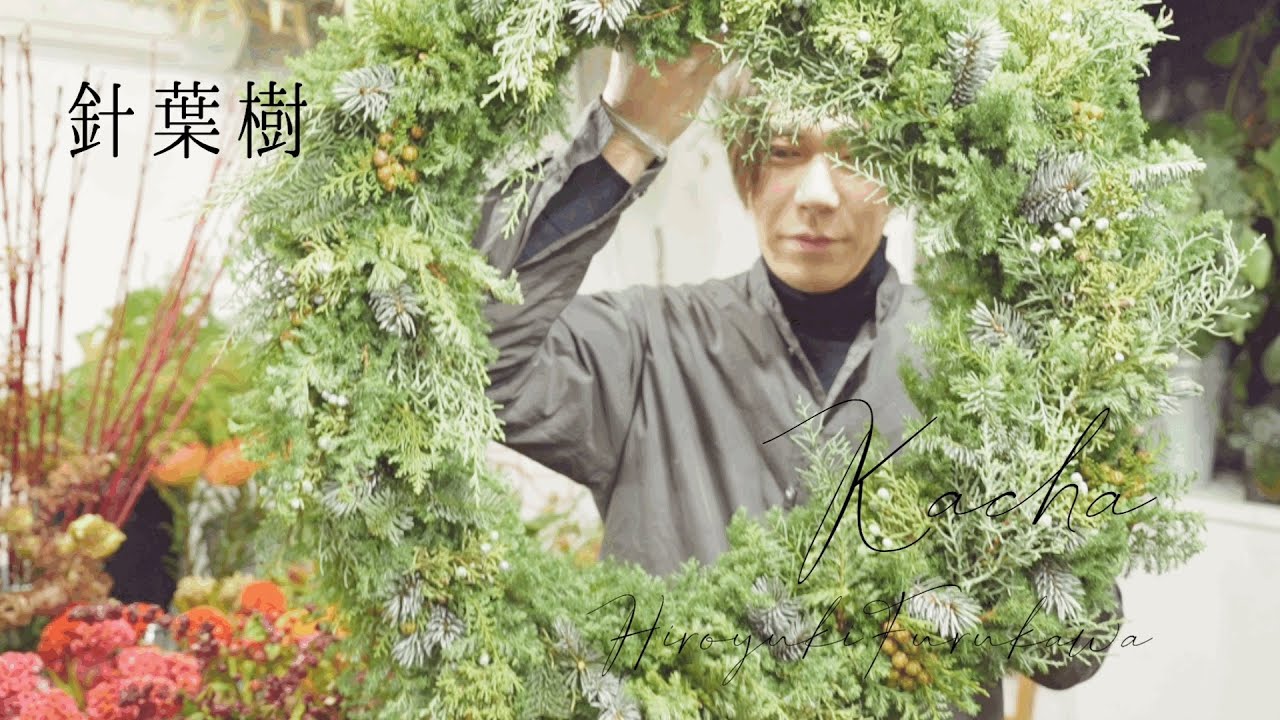 花屋】針葉樹のあれこれの魅力と解説 70センチの大きなリースを作る