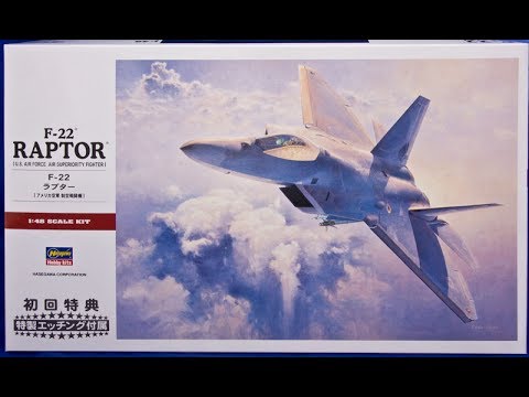 Hasegawa : F-22 Raptor : 1/48 Scale Model : In Box Review - YouTube