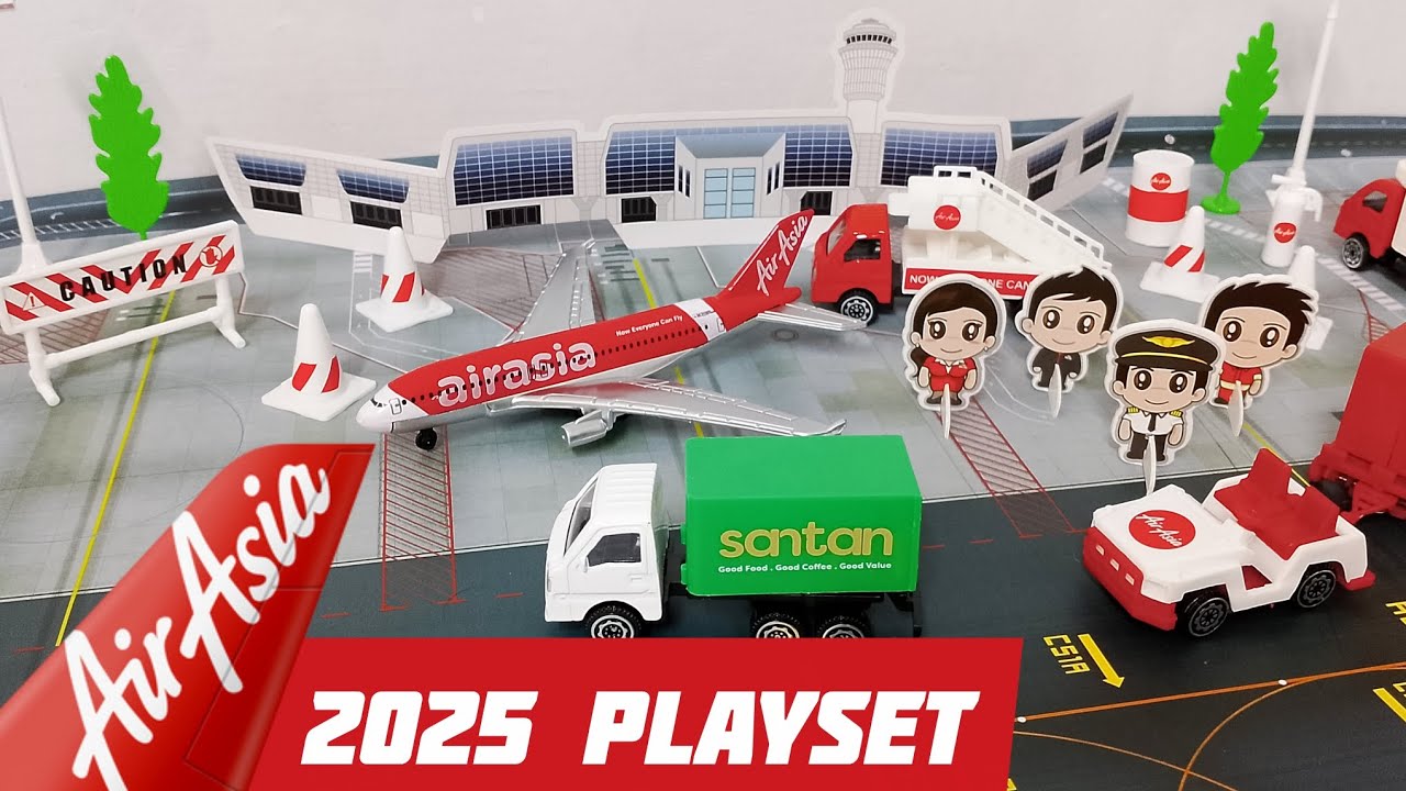 AirAsia Airport Playset (2025 Edition) Unboxing - YouTube
