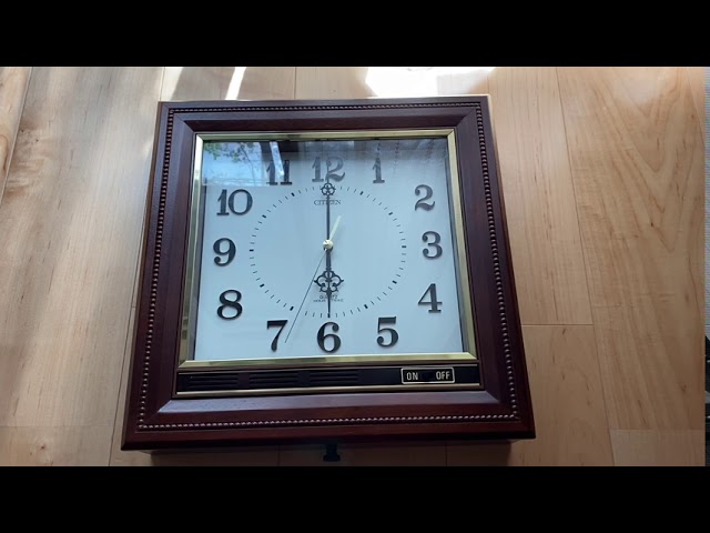 シチズン柱時計 棒鈴報時 同時打ちとチンチャン打ちの切り替え - YouTube