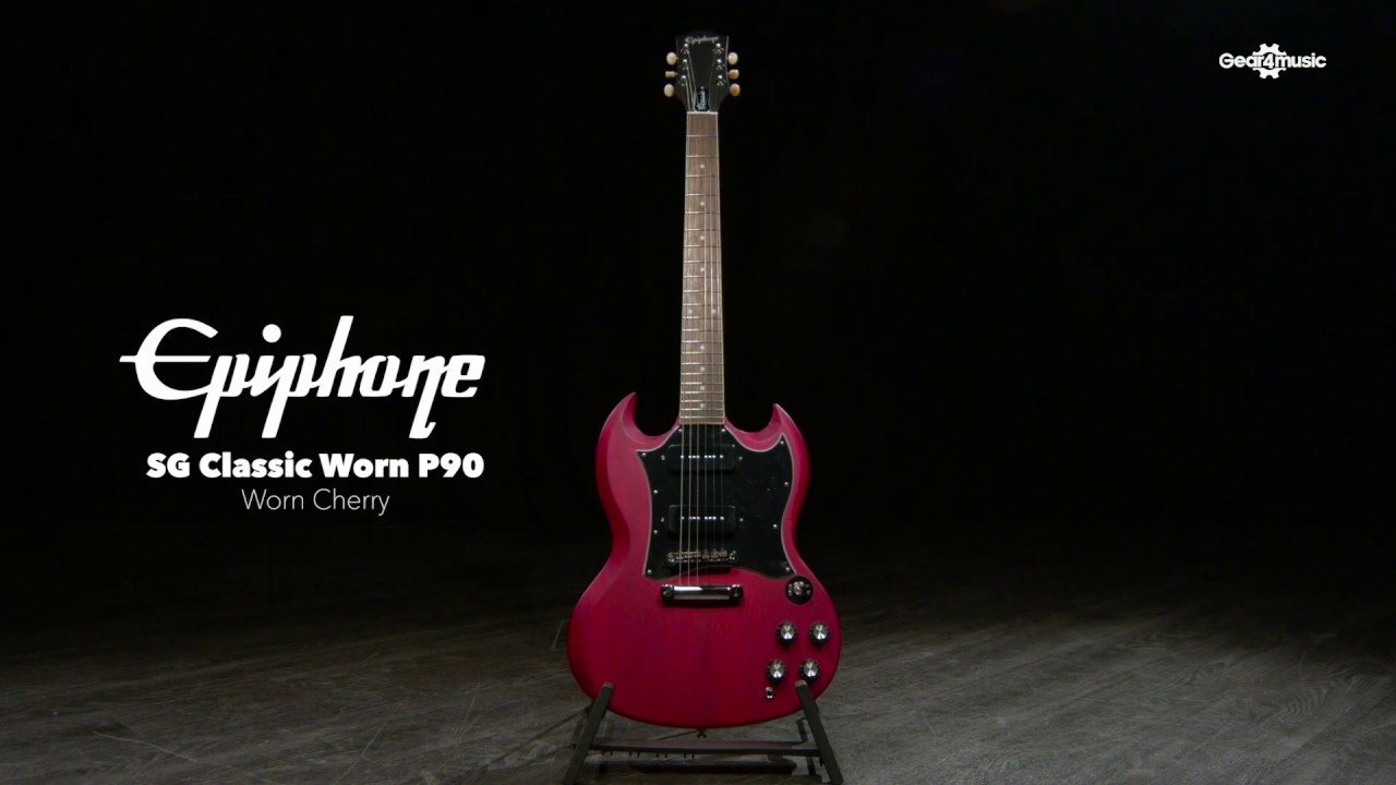 Epiphone SG Classic Worn P90, Worn Cherry | Gear4music demo - YouTube