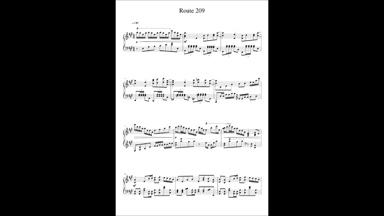 ピアノソロ] Route 209 (Day) / 209ばんどうろ (昼) [Pokémon DPPt