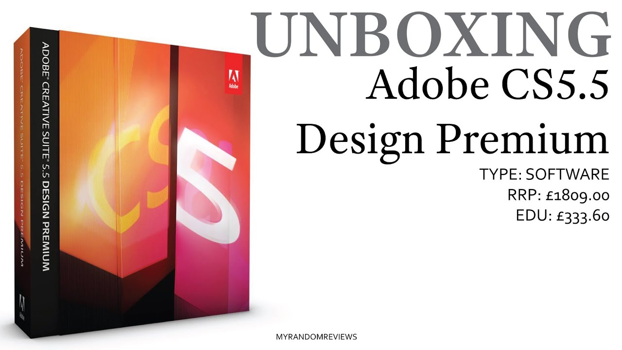 Adobe CS5.5 Design Premium - Non-academic - Unboxing - YouTube