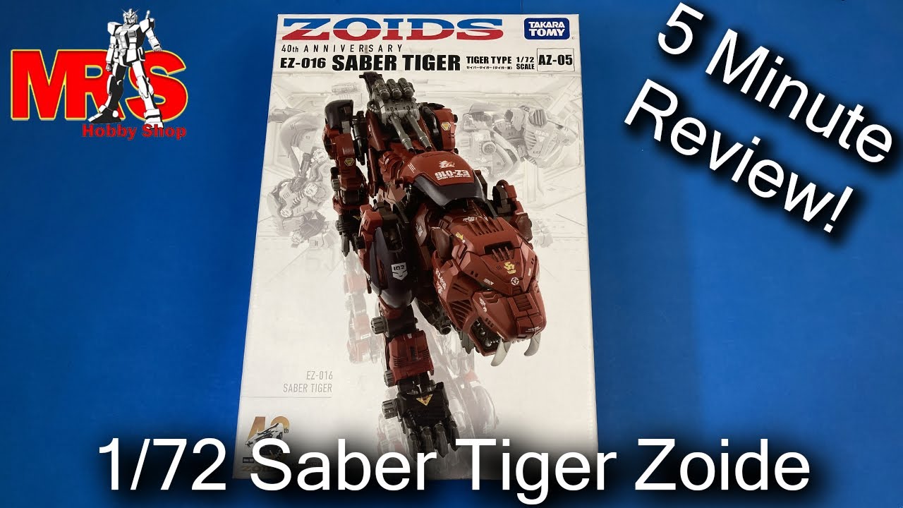1/72 Saber Tiger Zoid | 5 Minute Review - YouTube