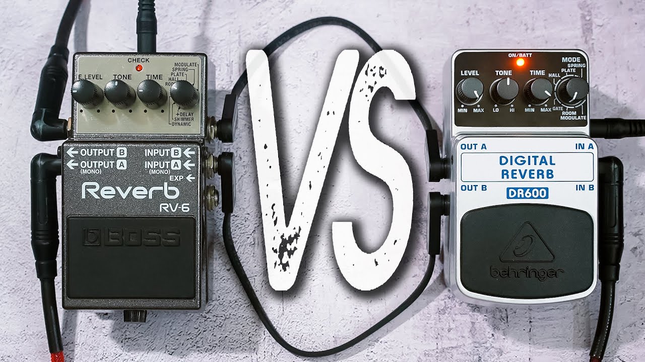 BOSS RV-6 Reverb VS BEHRINGER DR600 // Comparison [NO TALK / ONLY