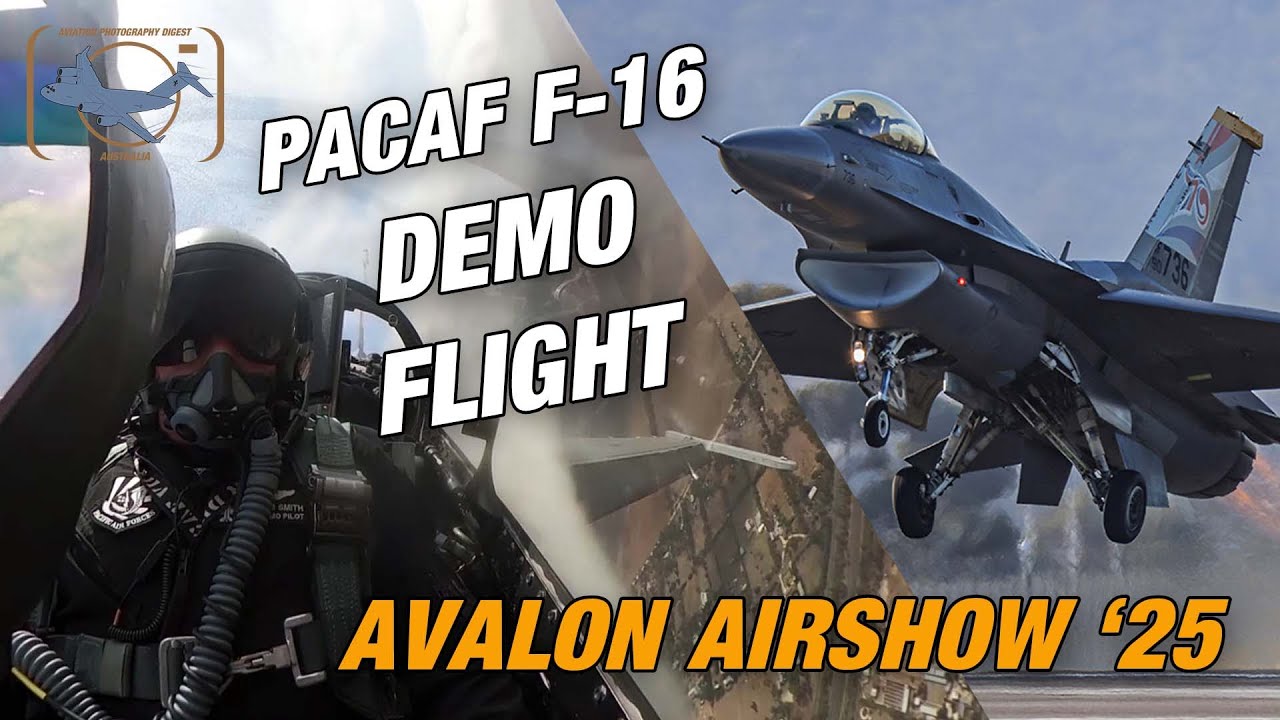 Flying with the U.S. Pacific Air Forces F-16 Viper at Avalon 2025