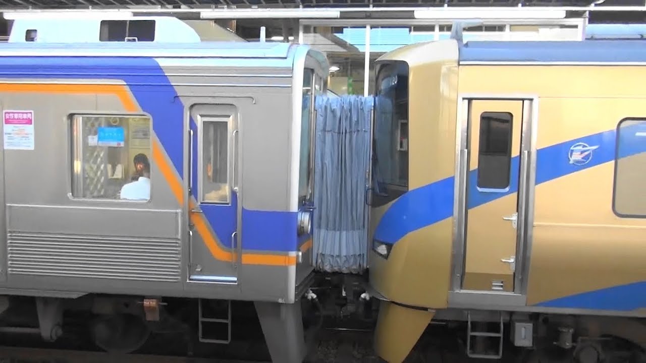 泉北高速12000系が南海9000系と併結して特急サザンで交換運用 和歌山市