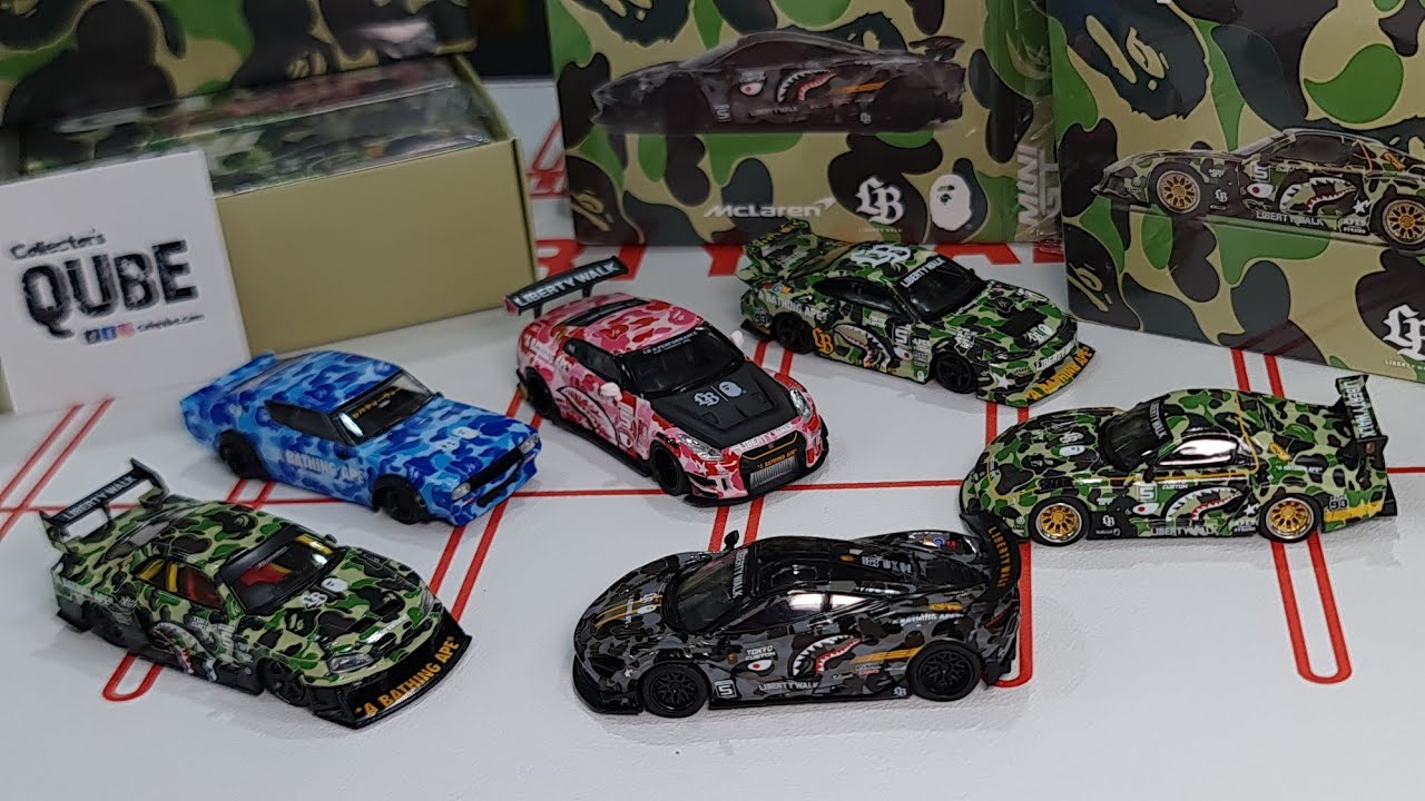 V2 No Frills unBoxing Mini GT x LBWK x BAPE Complete Set of 6 Cars