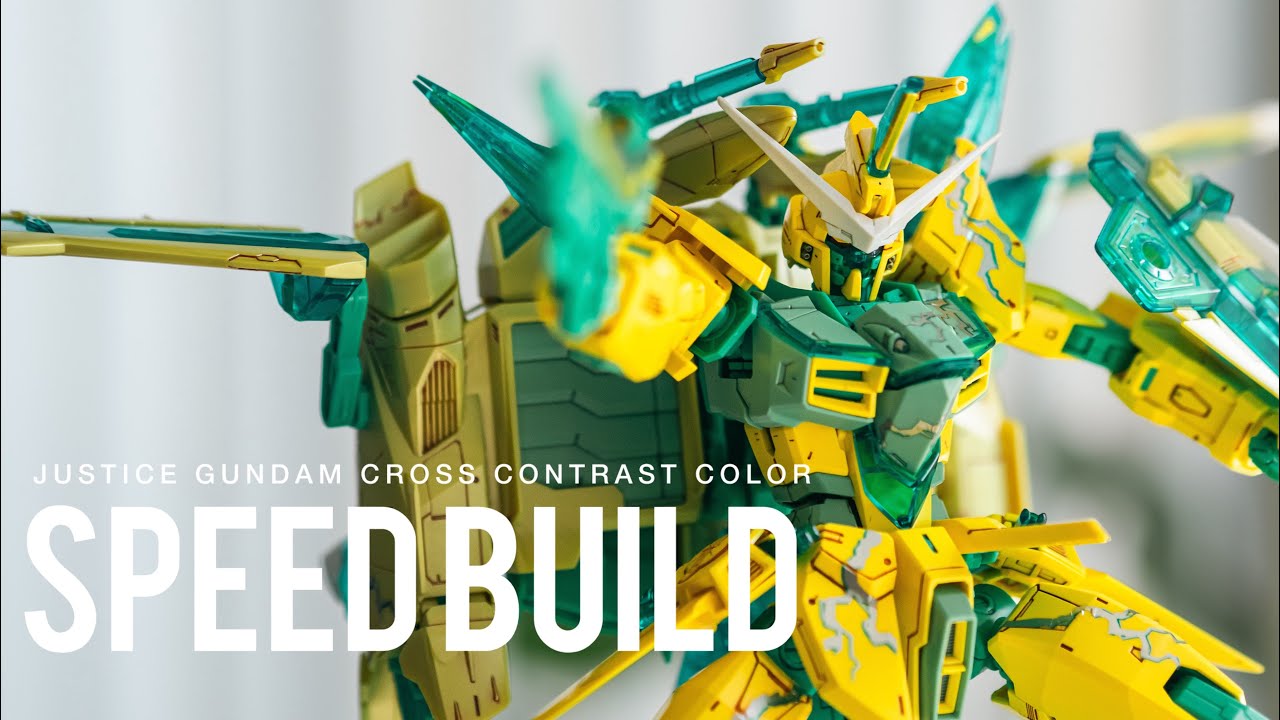 Building MG JUSTICE GUNDAM-Cross Contrust Color|DnB+ASMR - YouTube