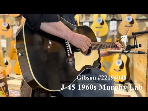 Gibson Murphy Lab 1960's J-45 Ebony Light Aged #22194048 - YouTube