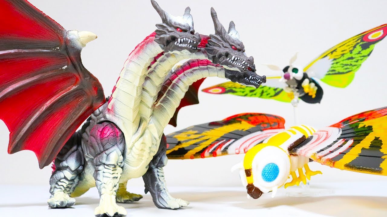 Space Super Demon Beast Death Ghidorah VS New Mothra Mothra Death