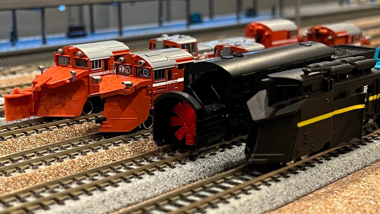 Nゲージ】DE15除雪車、クモヤ495系、キ620、マヤ34などなど - YouTube