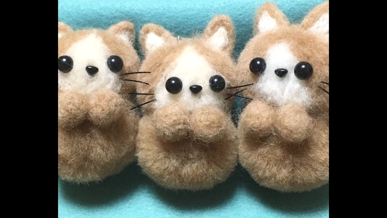 羊毛ポンポンでネコちゃんを作ろ - YouTube