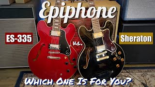 Epiphone ES-335 vs. Epiphone Sheraton - YouTube