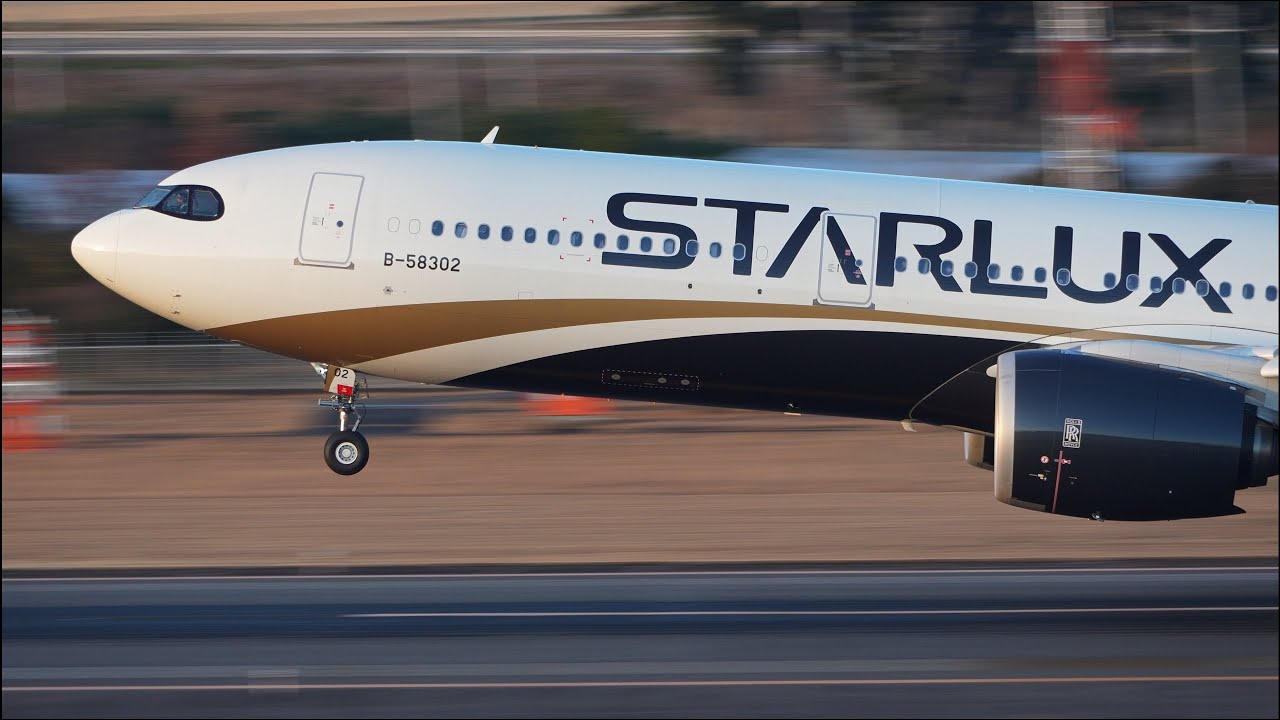 Starlux Airbus A330neo B-58302 Landing at Sendai Runway 27 | A330