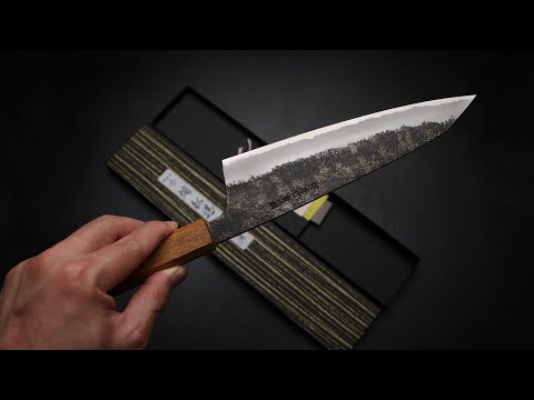 堺孝行 和牛刀 焔 紅蓮 青二鋼 黒打 槌目 仕上 225mm (01187) | Wa