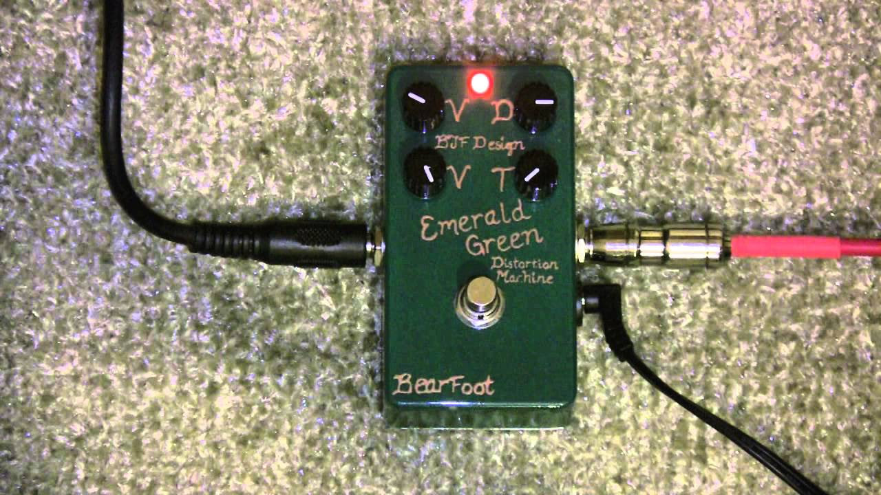 BJFE Bearfoot Emerald Green Distortion Machine Distortion Pedal