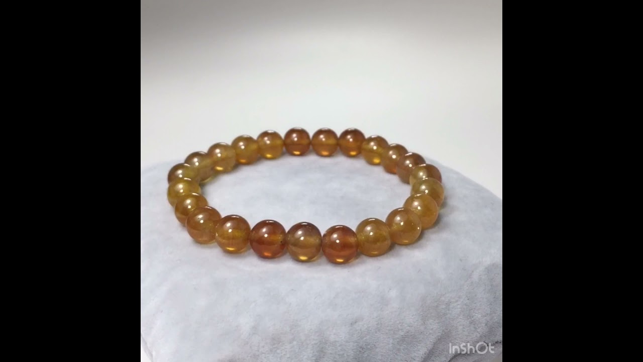 トップクォリティ]イエローサファイアブレスレット （約8mm玉