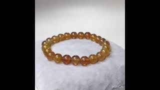 トップクォリティ]イエローサファイアブレスレット （約8mm玉