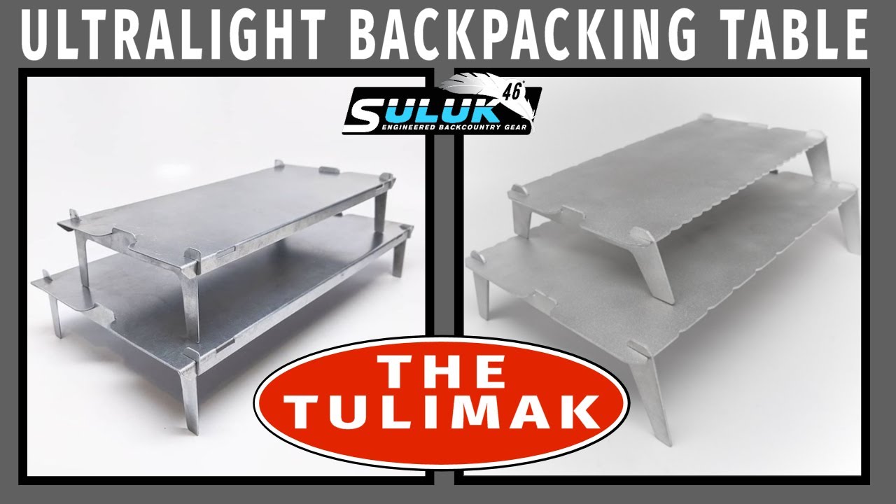 ULTRALIGHT Backpacking Table - The Tulimak by Suluk 46 - Lightest
