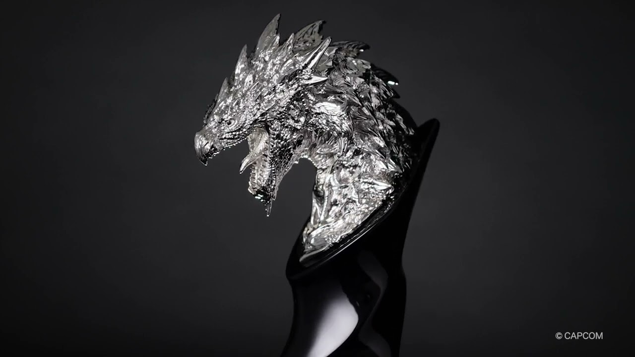 モンスターハンター」シリーズ20周年を記念して、プラチナ・シルバー製