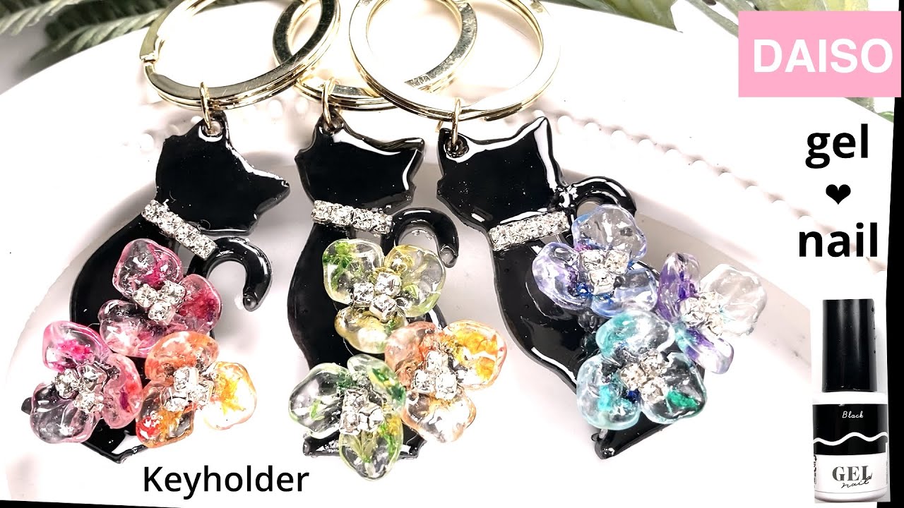 黒猫ちゃん❤︎お花がいっぱいキーホルダー❤︎人気抜群！！初心者さん