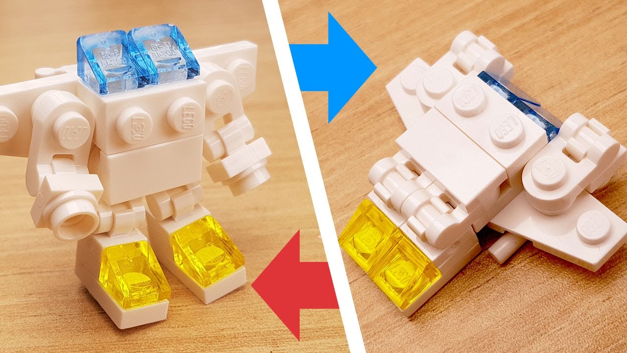 LEGO Mini Robot Tutorial] Rescue jet Transformer Mech/ミニレゴ変身