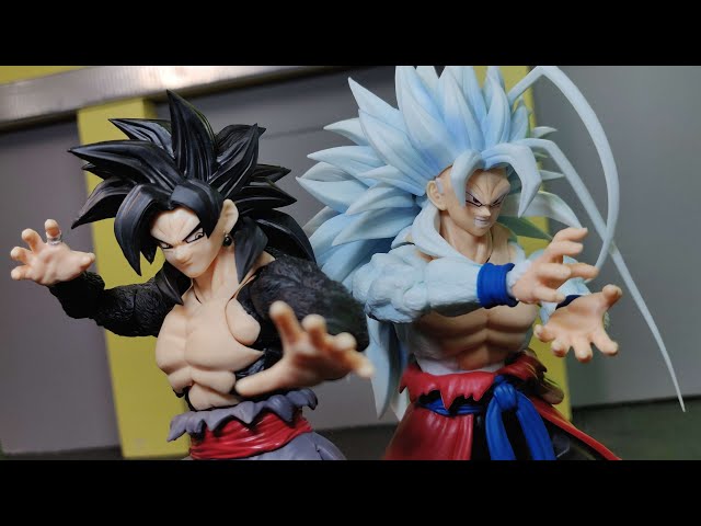 DOUBLE REVIEW! SUPER SAIYAN 5 GOKU AND SUPER SAIYAN 4 DARK GOKU