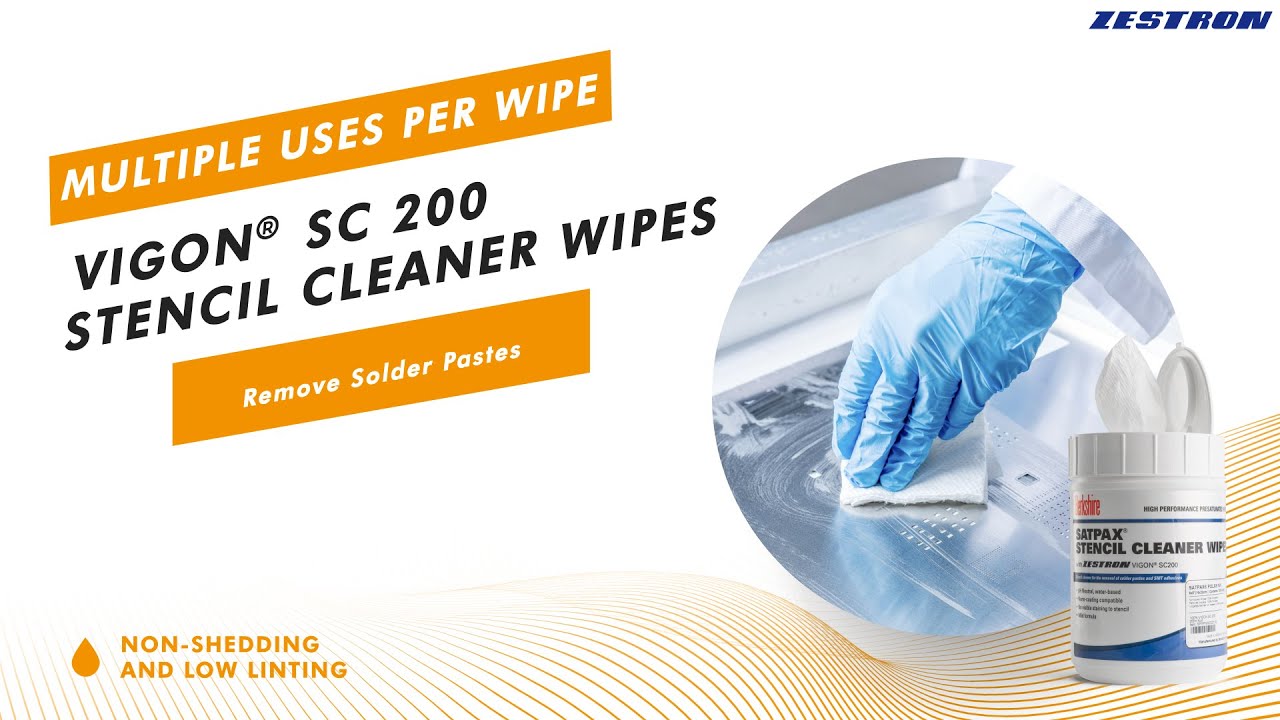 VIGON® SC 200 Stencil Cleaner Wipes || ZESTRON Products - YouTube