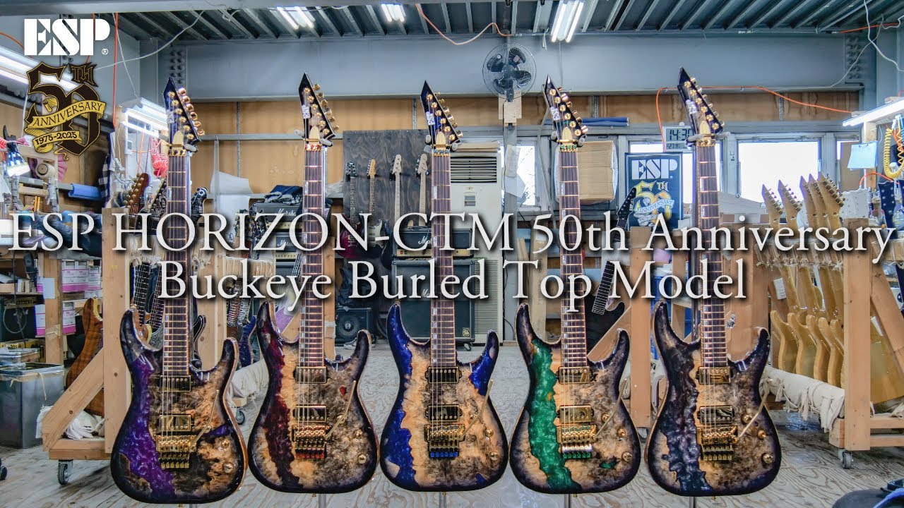 ESP Guitars: ESP HORIZON-CTM 50th Anniversary Buckeye Burled Top