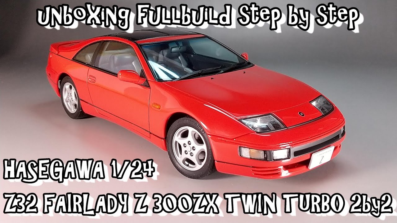 unboxing fullbuild step by step HASEGAWA 1/24 Z32 FAIRLADY Z 300ZX