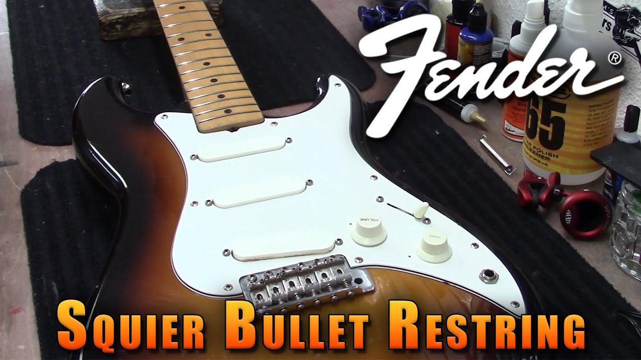 MIJ Squier Bullet Restring! - YouTube