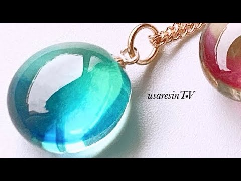UVレジン⠀コロンとしたペンダントトップ✨】レジン決壊寸前