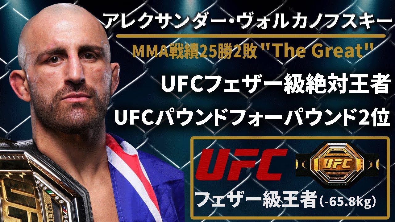 UFCフェザー級王者】『アレクサンダー・ヴォルカノフスキー
